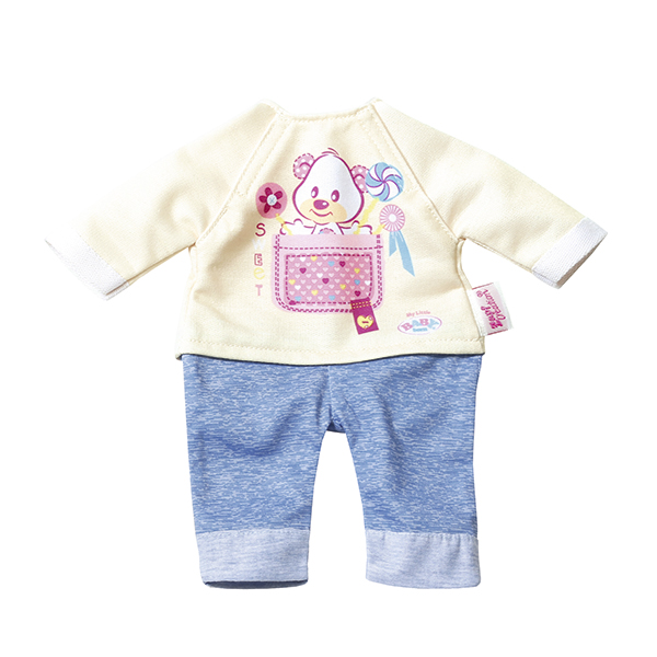 Одежда для дома куклам из серии Baby born размером 32 см., 2 вида, с вешалкой  